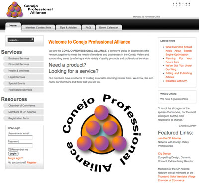 Conejo Professional Alliance Content Management Site